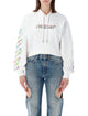 Off-White Off-White Flower Cropped Hoodie