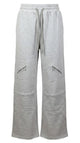 Off-White Grey Melange Jersey Wide Trousers