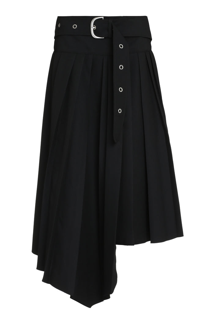 Off-White Pleated Asymmetrical Skirt