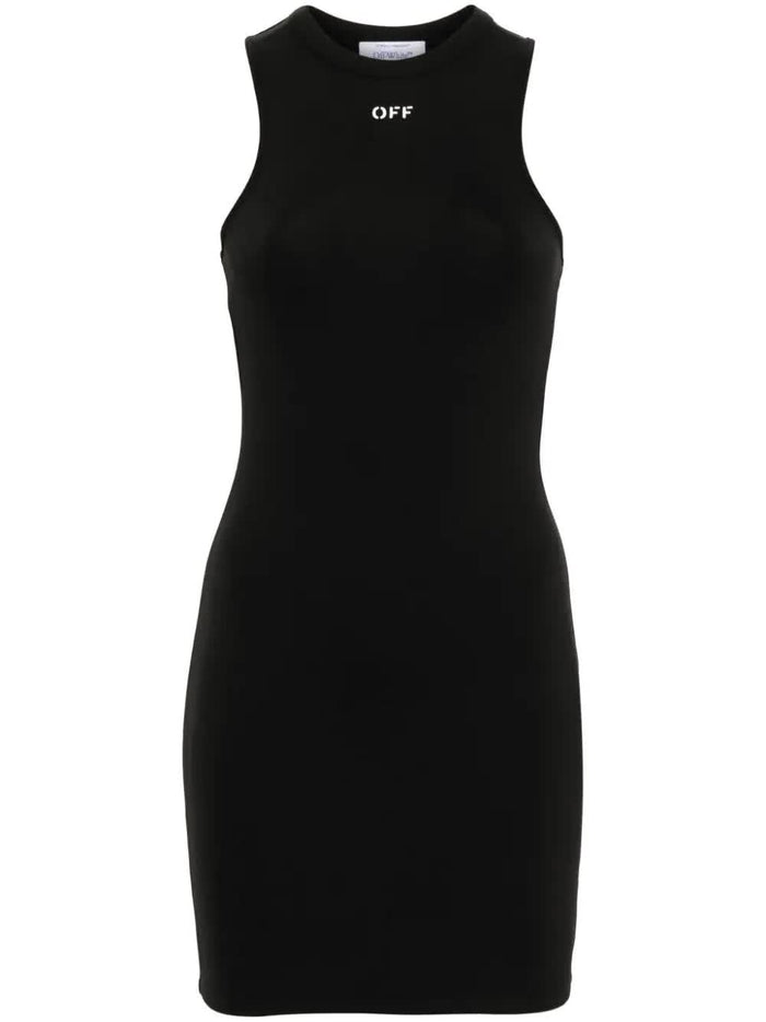 Off-White Sleek Rowing Black Dress