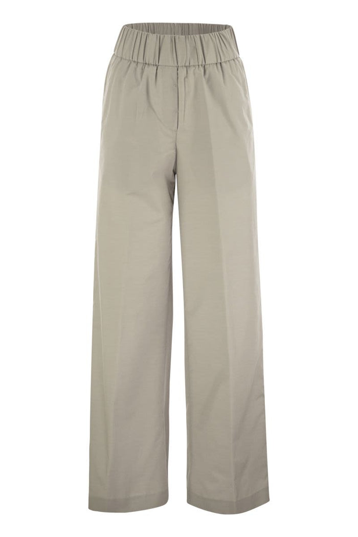 Peserico Trousers In Lightweight Technical Cotton Canvas
