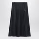 Prada  Grey Pleated Wool Skirt
