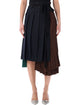Prada Prada Patchwork Rush-Stitch Asymmetrical Skirt
