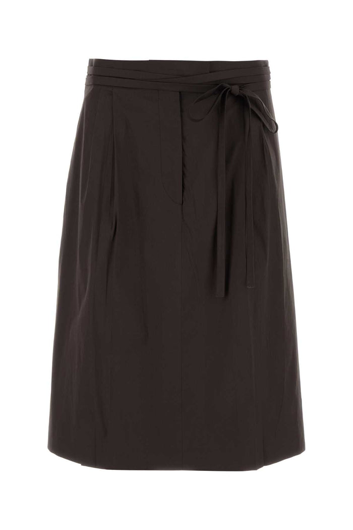 Prada Brown Stretch Poplin Skirt