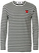 Comme Des Garçons Play Striped Cotton T Shirt.