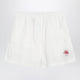 Prada White Embroidered Linen Shorts