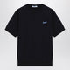 Prada Blue Silk-Blend Sweater With Logo