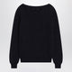 Prada Blue Cotton Sweater With Geometric Details