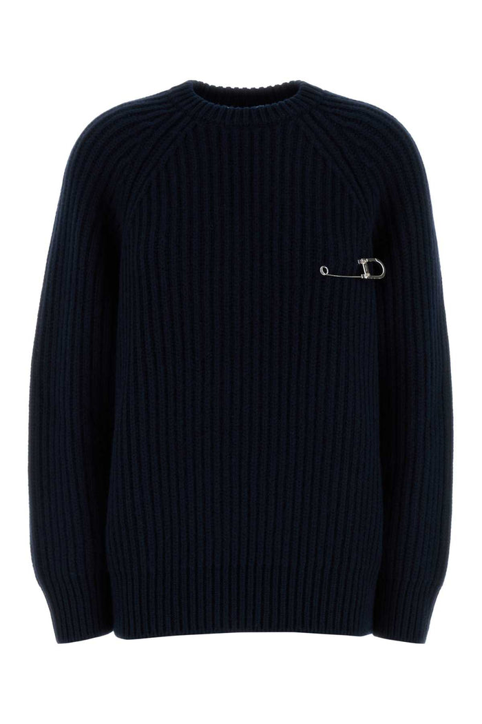 Prada Dark Blue Wool Blend Sweater