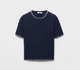 Prada Blue Cashmere Virgin Wool Glass Brass T-Shirt