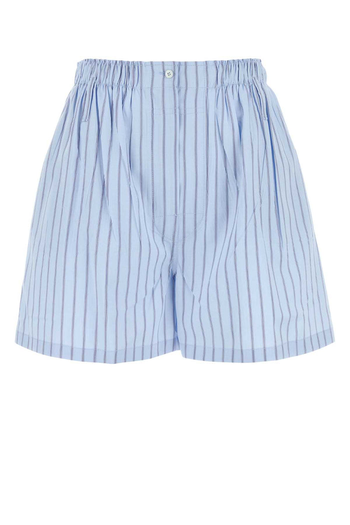 Prada Embroidered Poplin Shorts