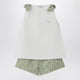 Il Gufo Two-Piece White Set In Liberty Fabric