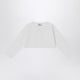 Il Gufo Short Wrap Cardigan White Milk