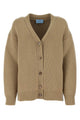 Prada Cappuccino Wool Blend Oversize Cardigan