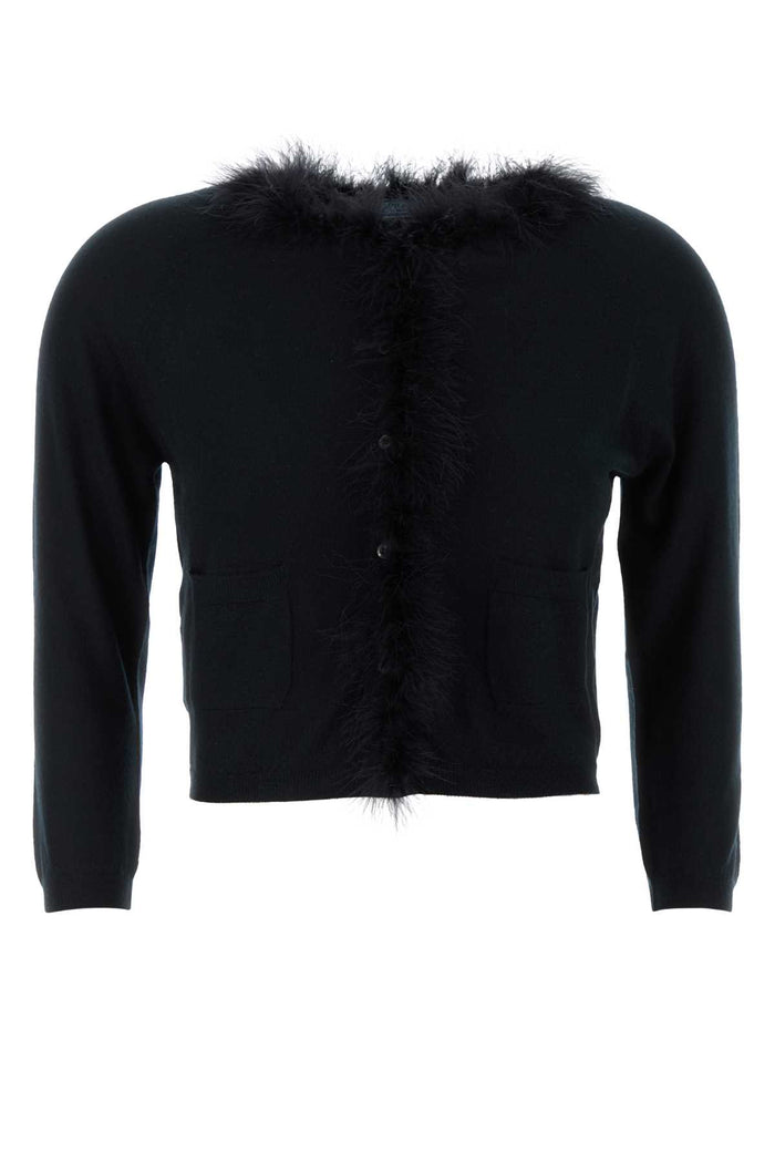 Prada Black Cashmere Cardigan