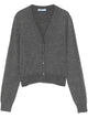 Prada V-Neck Lightweight Knit Wool Cardigan