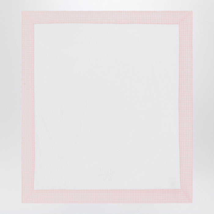 Il Gufo White Cover With Pink Seersucker Border