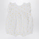 Il Gufo White Romper With Floral Embroidery