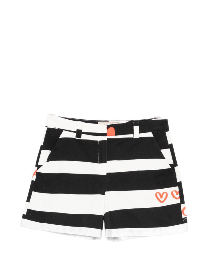 Alessandro Enriquez Striped Cotton Shorts