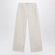 Prada Sandcolored Trousers In Gabardine