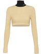 Prada Lamé Funnel-Neck Jumper