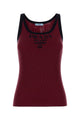 Prada Embroidered Silk Tank Top