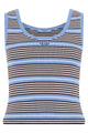 Prada Embroidered Cotton Blend Tank Top
