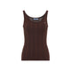 Prada Tabacco Ribbed Knit Tank Top