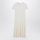 Prada Ivory Dress In Damask Silk Blend
