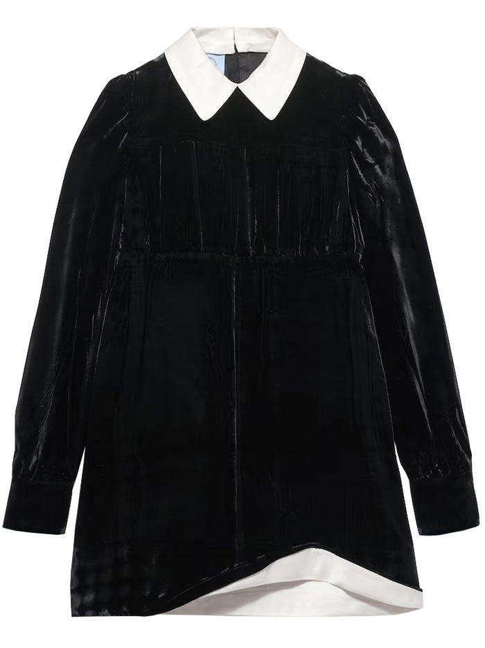 Prada Black Viscose Cupro Dress