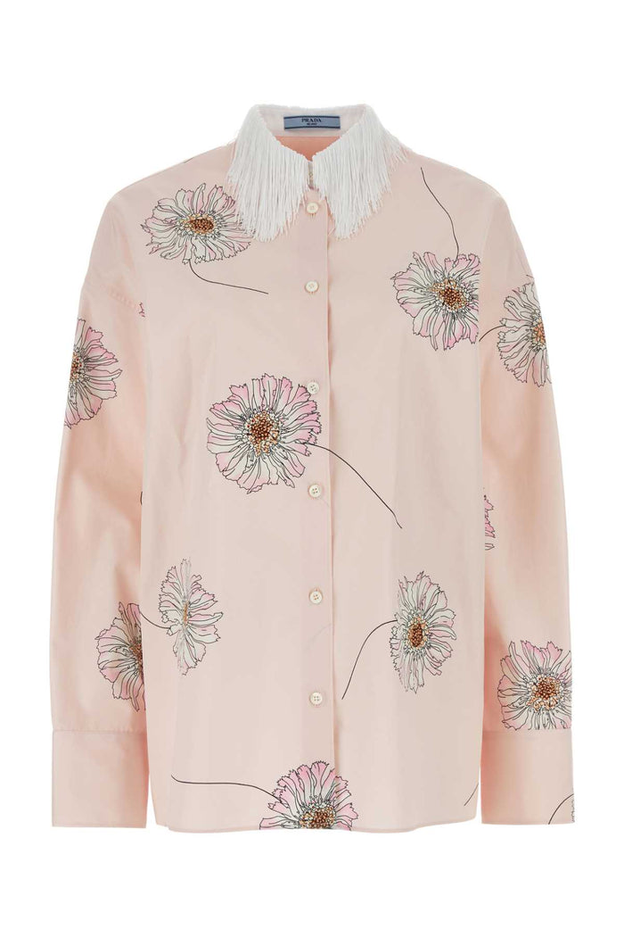 Prada Printed Poplin Oversize Shirt