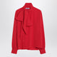 Prada  Red Silk Blouse With Scarf