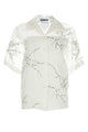 Prada White Silk Blend See-Through Shirt