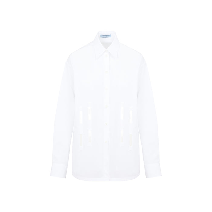 Prada White Poplin Oversize Shirt