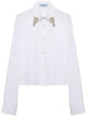Prada Cotton Crystal Embellished Shirt