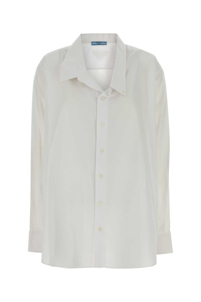 Prada White Poplin Oversize Shirt