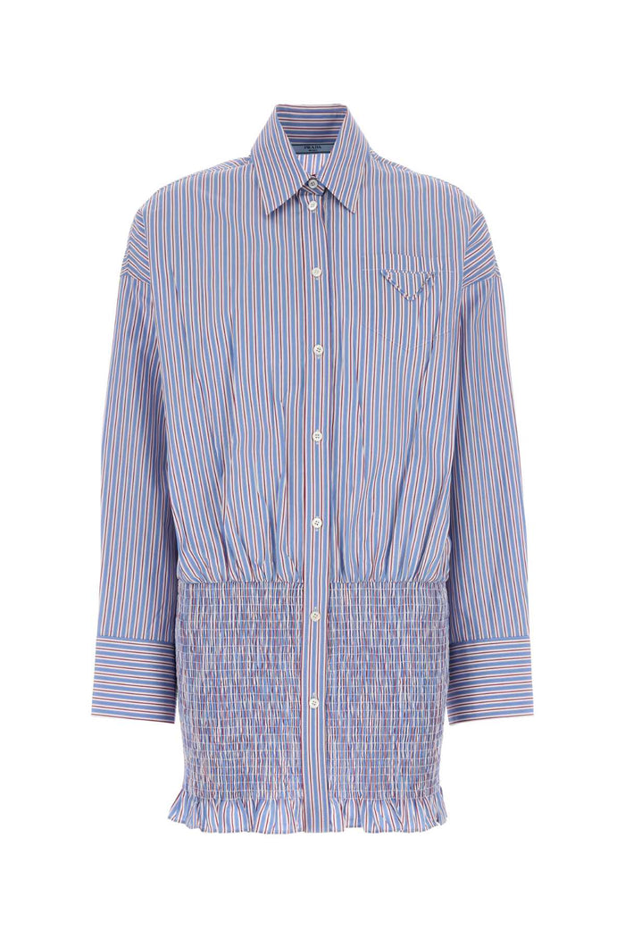 Prada Embroidered Poplin Shirt