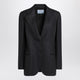 Prada Blue Single-Breasted Jacket In Wool
