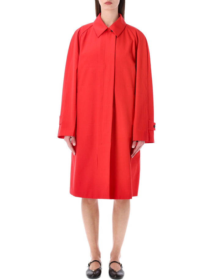 Prada Prada Single-Breasted Gabardine Coat
