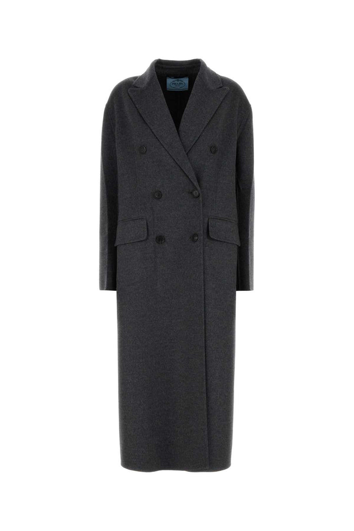 Prada Gray Wool And Cashmere Coat