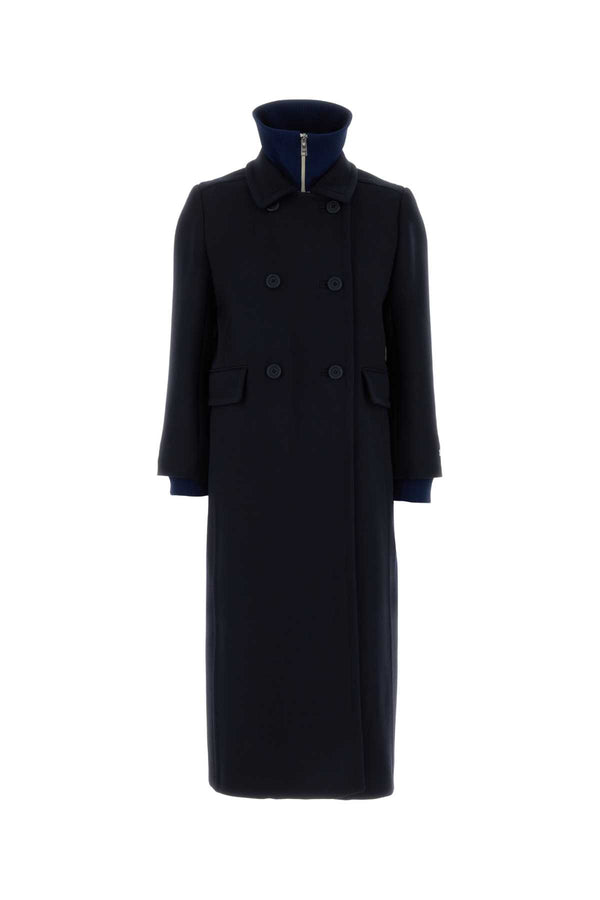 Prada Navy Blue Wool Coat