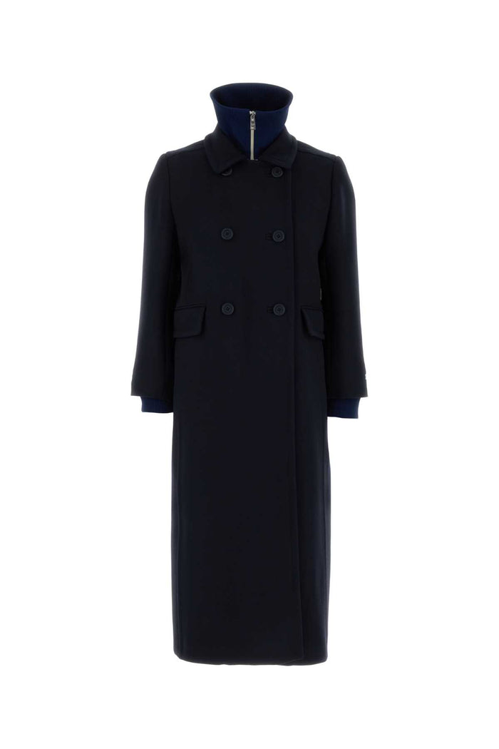 Prada Navy Blue Wool Coat
