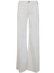 Blumarine White Wide Leg Cotton Trousers