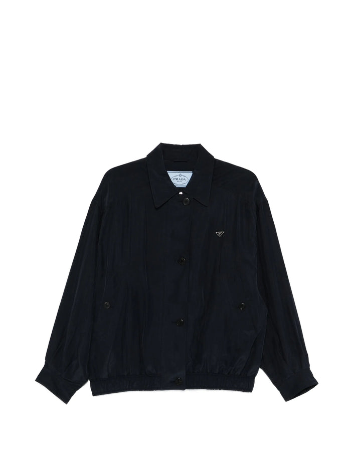 Prada Blue Silk Washed Silk