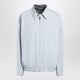 Prada Reversible Light Blue Jacket With Check Pattern