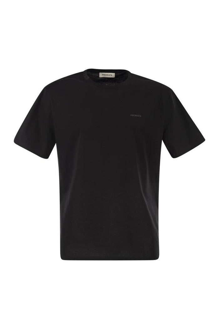 Premiata Cotton T-Shirt With Technical Detail And Logo