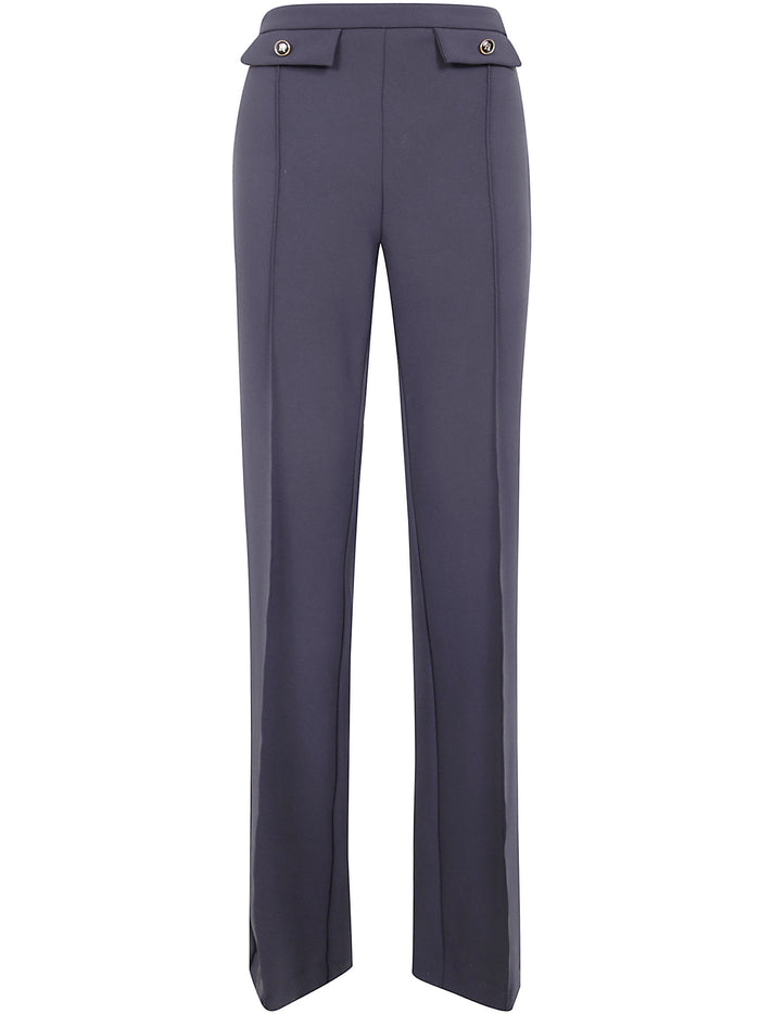 Elisabetta Franchi Trousers With Logo Buttons