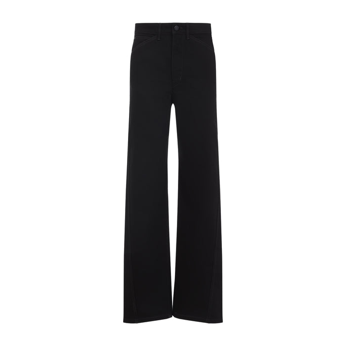 Lemaire Black Cotton Trousers