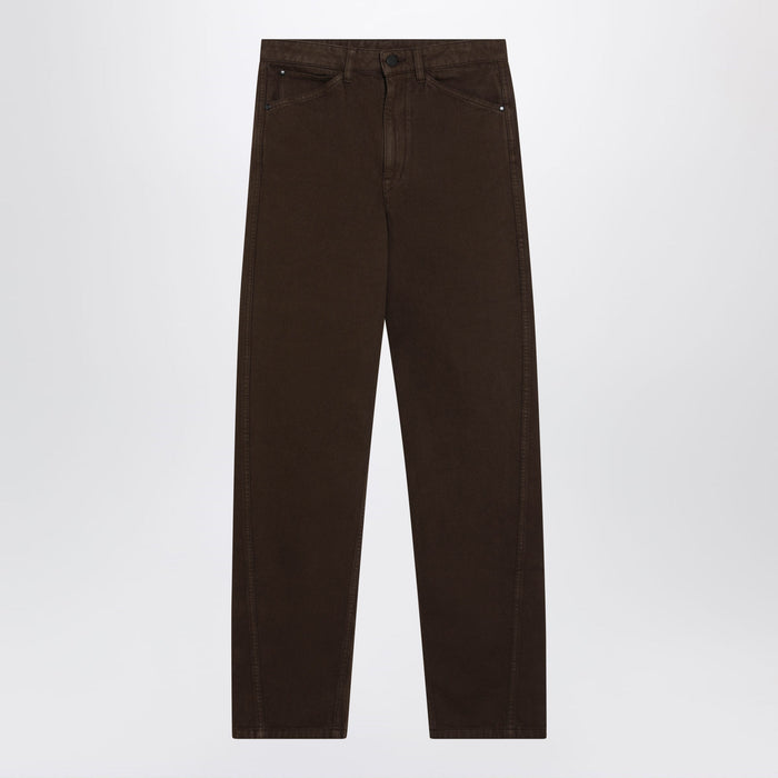 Lemaire Brown Twill Trousers