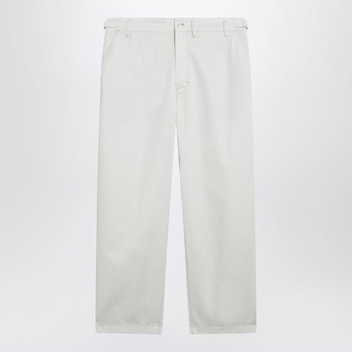 Lemaire Powder White Cotton Trousers